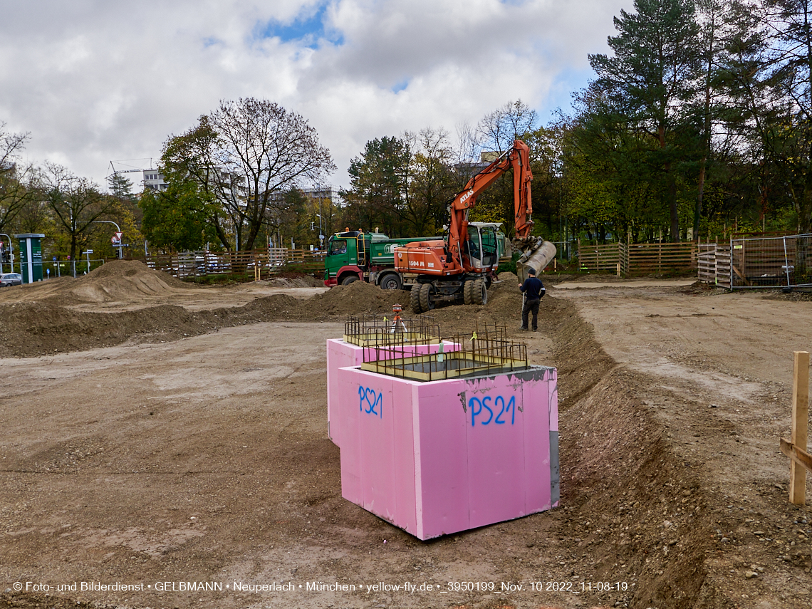 10.11.2022 - Baustelle an der Quiddestraße Haus für Kinder in Neuperlach
